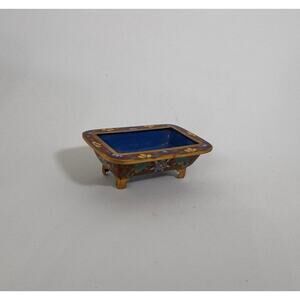 Small Vintage Chinese Cloisonné Planter Trinket Dish